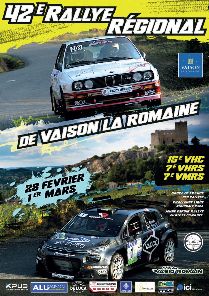 42ème Rallye Régional de Vaison La Romaine